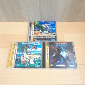 Sega Saturn Japanese white Console in box with 2 controllers & 5 games tested