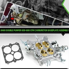650 Cfm 4150 Double Pumper Carburetor Throttle Base Plate 4 Corner Fits Holley