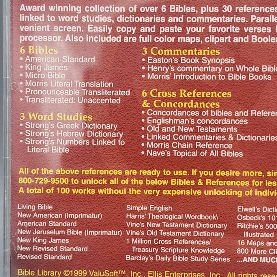 Bible Library Special Edition CD-ROM 36 Popular Bibles References 200 ClipArt - Image 4 of 4