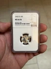 1943-D Mercury Dime, Full Bands, NGC MS-66 FB ** Premium Quality Blazer!