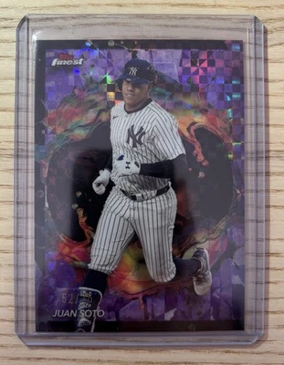 Juan Soto Topps Finest 2024 NY Yankees /75 Purple Checkerboard Refractor Rare - Bild 1 von 2