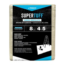 58905 SuperTuff 8 oz Premium Contractor Heavyweight Canvas Drop Cloth, 4-feet...