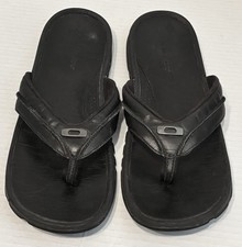 Oakley Vintage Black Flip Flops Mans Size 10