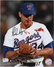 Nolan Ryan Houston Astros Autographed Bleeding 8" x 10" Photograph