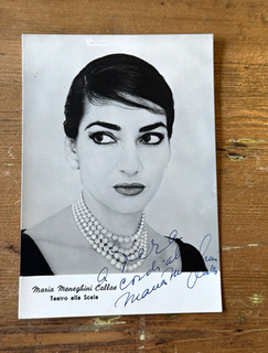 Maria Meneghini Callas Postcard Signed Genuine Teatro alla Scala