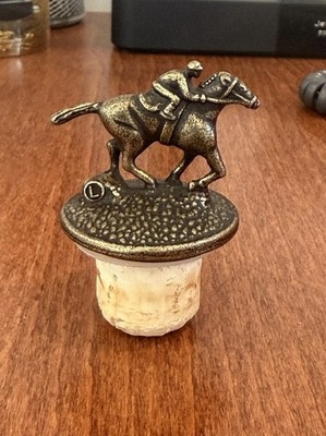 Blanton s Bourbon Whiskey Letter  L  Cork Bottle Stopper Horse & Jockey