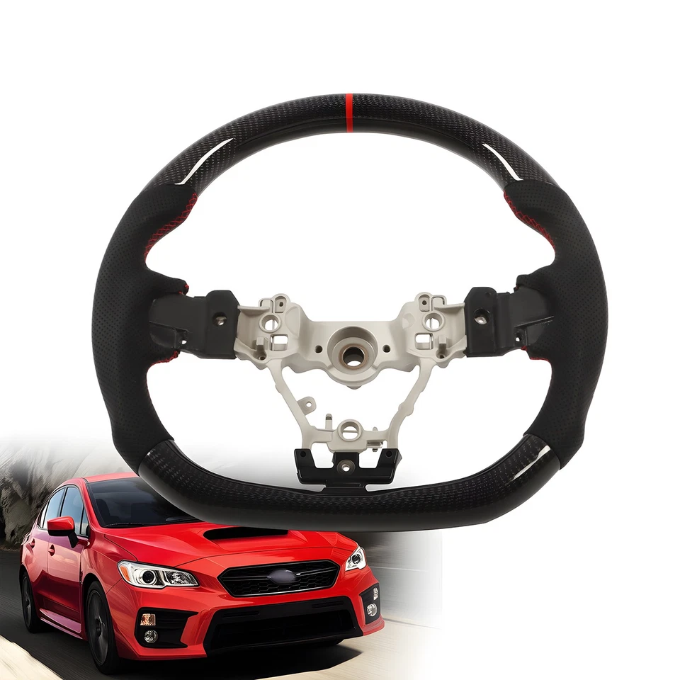 Volante de fibra de carbono real para SUBARU STI WRX S209 2015-2020 Foto 2 de 4