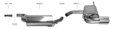 Bastuck Komplettanlage - 08+ VW Scirocco 3 Turbo
