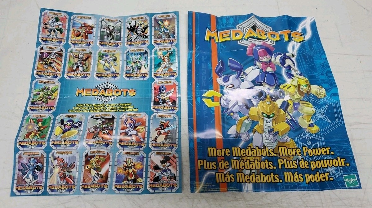 Medabots Figure Lot w/Cards, Dice & Posters - Samurai, Warbandit