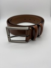 NEW Joseph Abboud Italian Leather Mens Dress Belt Sz 38/95 Cognac Brown USA Made