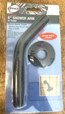 Danco Matte Stainless Steel 8 in. Shower Arm and Flange. New!