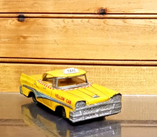 Vintage Tintoy Taxi Yellow Cab Tin Litho Made In Japan