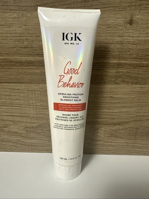 IGK Good Behavior Spirulina Protein Smoothing Blowout Balm, 5 fl oz- NEW
