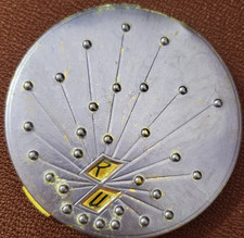 Purple Starburst vintage Compact Initials RU Made in USA Vanity READ