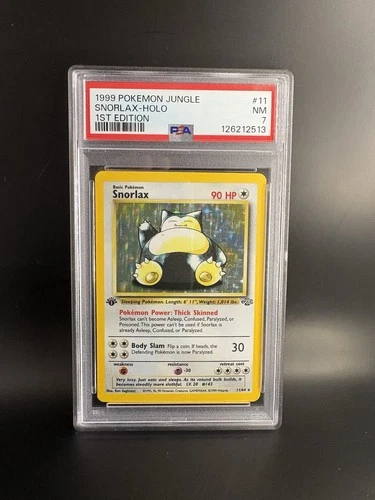 Pokémon Snorlax 11/64 Jungle 1st Edition Holo PSA 7 1999 English