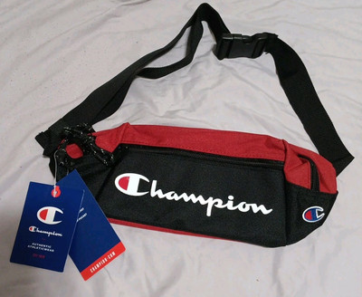 Champion Fanny Pack Waist Pouch Sling Bag Red And Black