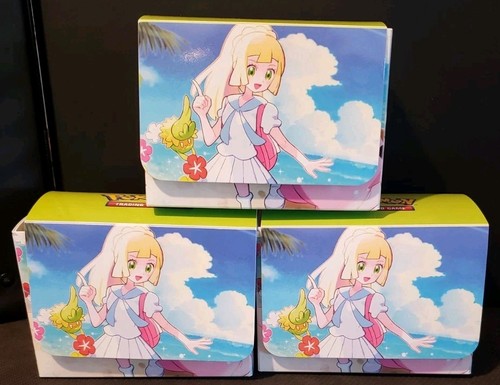 3x POKEMON LILLIE PREMIUM TOURNAMENT COLLECTION DECK BOXES