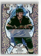 2021-22 Upper Deck Ice Rookie Adam Beckman #139 White Snowflake Autographs (RC)