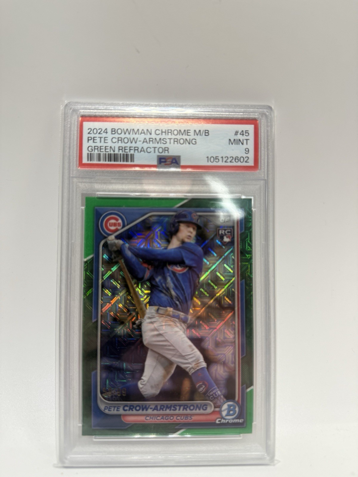 2024 Bowman Chrome - Pete Crow-Armstrong #45 Green Mojo Refractor /99 (RC)