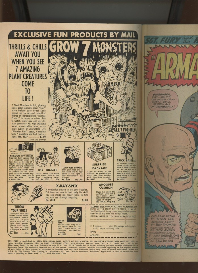 (1966) Sgt. Fury #29: SILVER AGE MARVEL! WE COMBINE SHIPPING! (3.0) | eBay