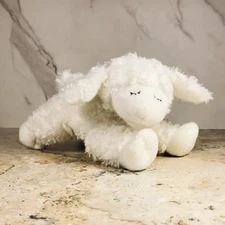 BABY GUND WINKY WHITE LAMB RATTLE LOVEY PLUSH ANIMAL No. 058133