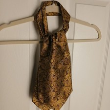 Brocade Ascot Gold And Brown Paisley