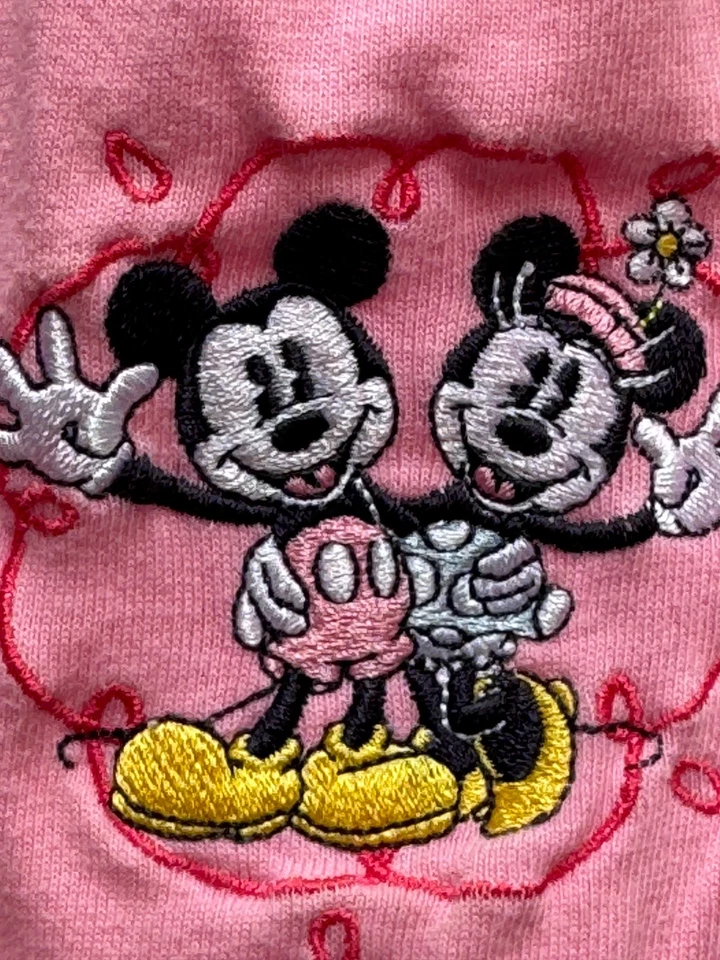 Mickey & Co Disney Pink Tonk Top Girls Size M (10-12) Years Floral embroidery - Image 3 of 4
