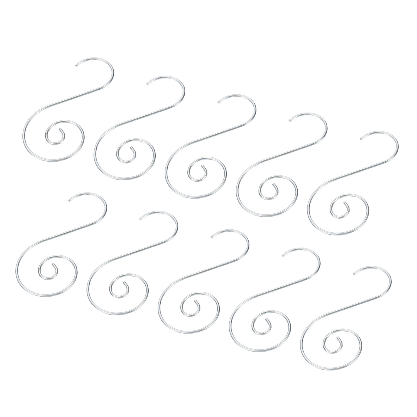 40Pcs S Shaped Hangers,Metal Ornaments Hooks(Silver,1.97x0.98