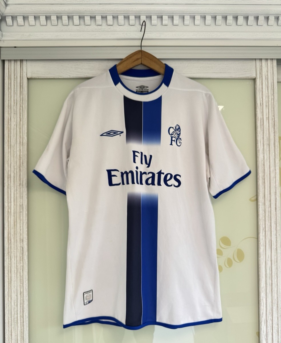 ウェア Chelsea FC 03/04 Away Uniform Vintage Chelsea 2003-2004 Away Soccer Jersey Football Kit Shirt