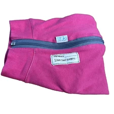 C1- Dog Cat Recovery suit with Zipper Pink Vet Med Wear after Surgery  Sz Med