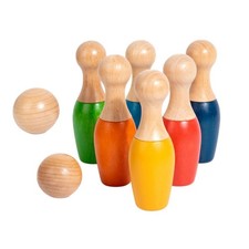 Wooden Bowling Toy Colorful Wooden Bowling Game Classic for Playroom
