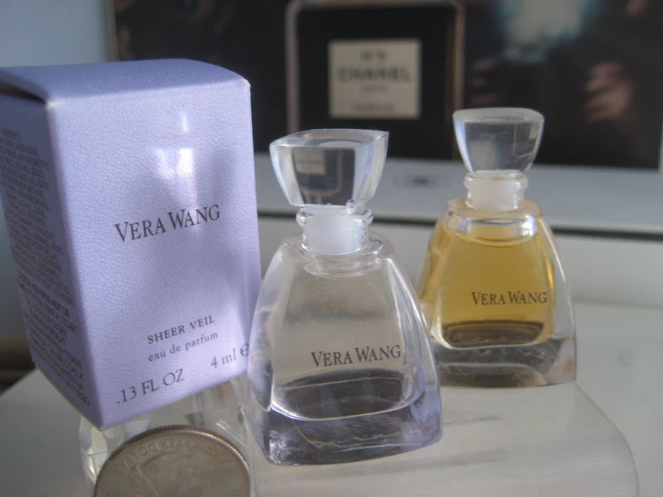 🎁2pc lot Mini Vintage perfume Vera Wang Sheer Veil eau de parfum - Image 2 of 2