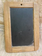 Antique Vintage school slate board in wooden frame for writing made in Slovakia