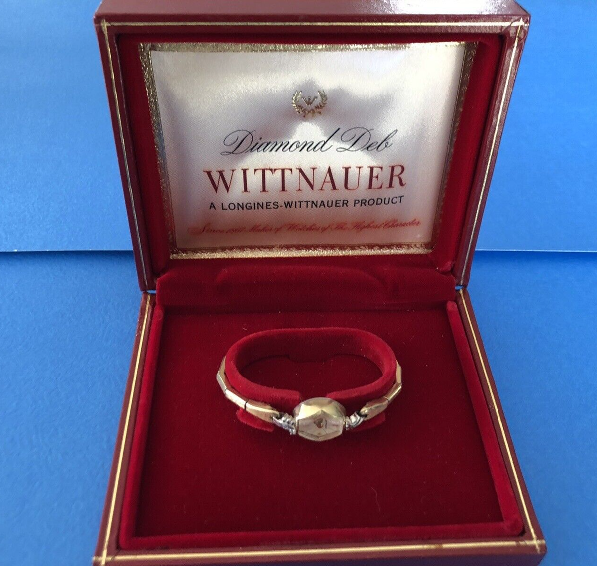 VTG WITTNAUER 10kt Manual Wind, Diamond Deb LADIES WATCH, W/BOX