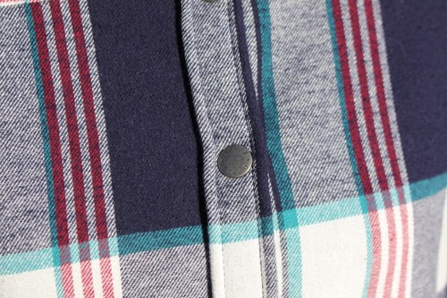 Giacca camicia foderata in pile Orvis taglia media rossa nera bianca grigia teal plaid a scatto - Foto 5 di 10