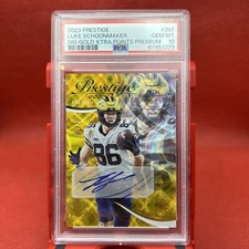 2023 Prestige Luke Schoonmaker Xtra Points Premium ROOKIE AUTO PSA 10 Gold 12/50