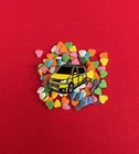 VW YELLOW Transporter T5 Camper Enamel Pin Badge van rare new Limited