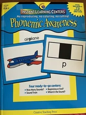 Instant Learning Centers-Phonemic Awareness-Gr. K-2-Learning Centers Book-Unused