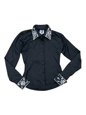 Royal Highness Western Day Shirt - Black/Bling - XS - USED