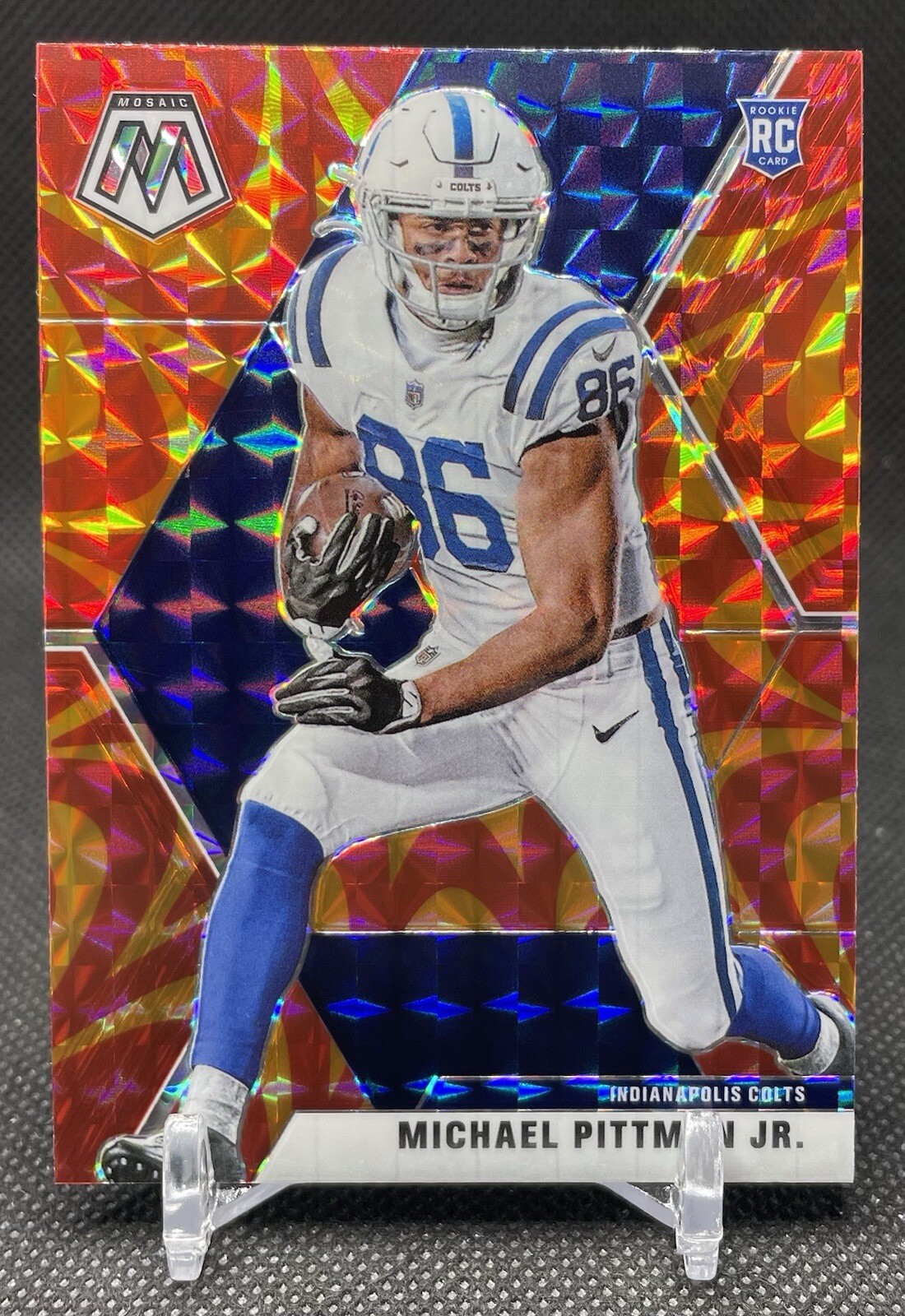 2020 Panini Mosaic Michael Pittman Jr. Rookie Orange Reactive Prizm #214 Colts