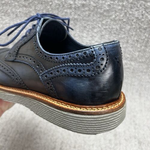 Trask Punta de Ala Zapatos Oxford Para Hombres 9 Azul Cuero Brogue ExtraLigero Vestido Deportivo - Imagen 13 de 24