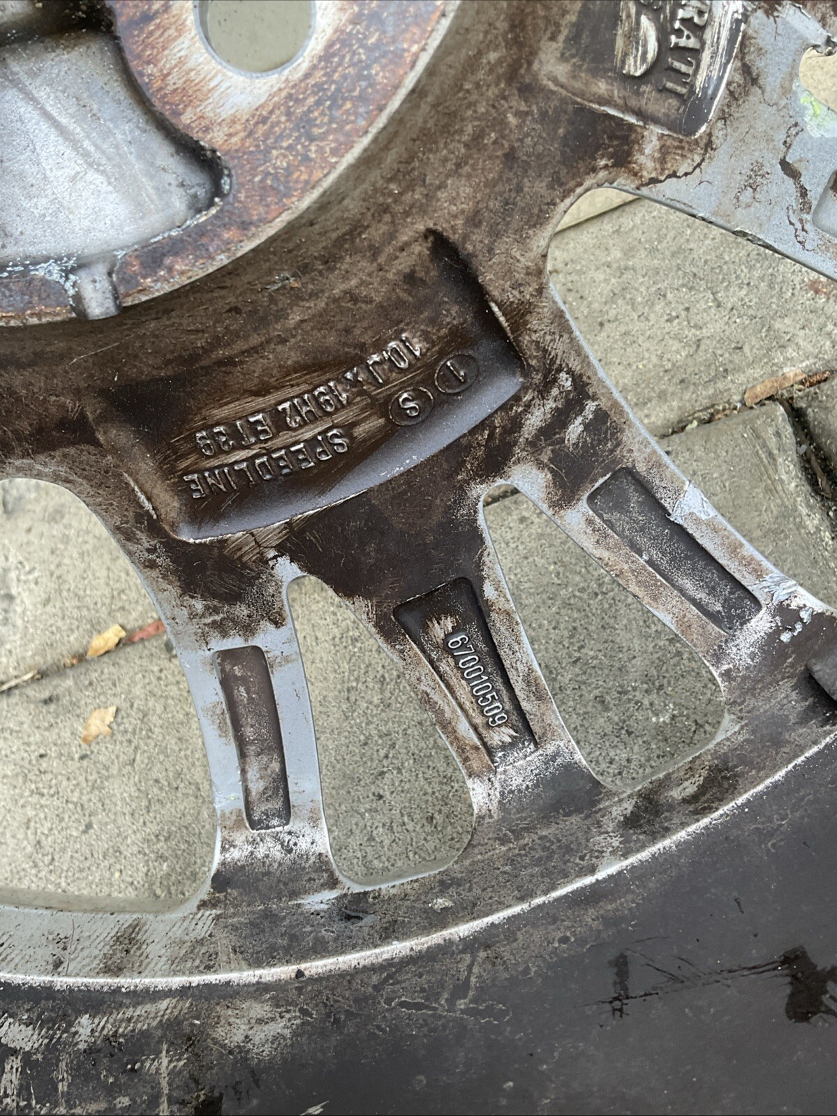 14-17 Maserati Quattroporte, Rear Wheel / Rim, Curb Rash, 19",  P/N 98015712 #2