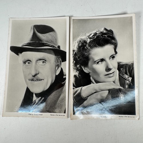 Butchers Film Services RPPC Postcards Harry Watchman & Lesley Brook - UNUSED