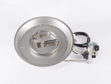 EV Fires Round Drop In Burner Pan with Burner Kit 55K BTU Electrical Ignition