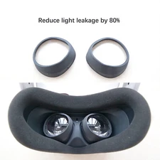 Blindfold Blackout Frame Lens Cover Protectors Bumpers Set for /// Quest 2 VR