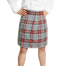 SCOTTISH KILT Grey Plaid COSTUME Adult Men's Standard XXL Plus