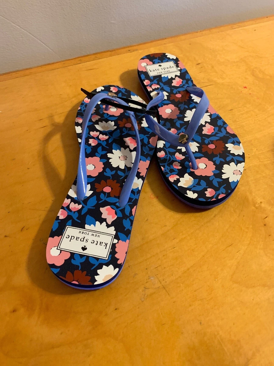 Kate spade blue flip flops cheap