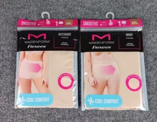 2 PACK MIXED MAIDENFORM FLEXEES BOYSHORT TRANPARENT & BRIEF TRANSPARENT 3XL
