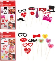 10 Count Valentine Photo Props On Wood Sticks Case Pack 72-1934587 on sale 10 Count Valentine Photo Props On Wood Sticks Case Pack 72-1934587 on sale
