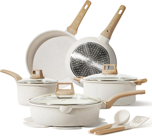 Pots and Pans Set, Non Stick Ceramic Coating Cookware, PFOS PFOA Safe & Free - Picture 11 of 12